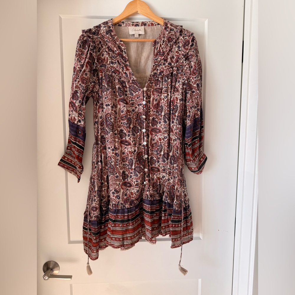 Organic Cotton Cleobella Multi-Color Floral Mini Dress
